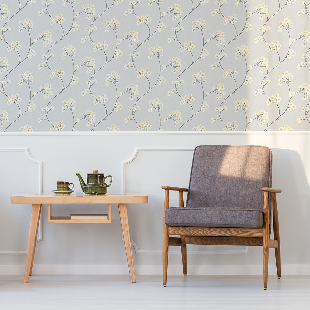 Radiance Grey and Ochre Wallpaper Superfresco Easy