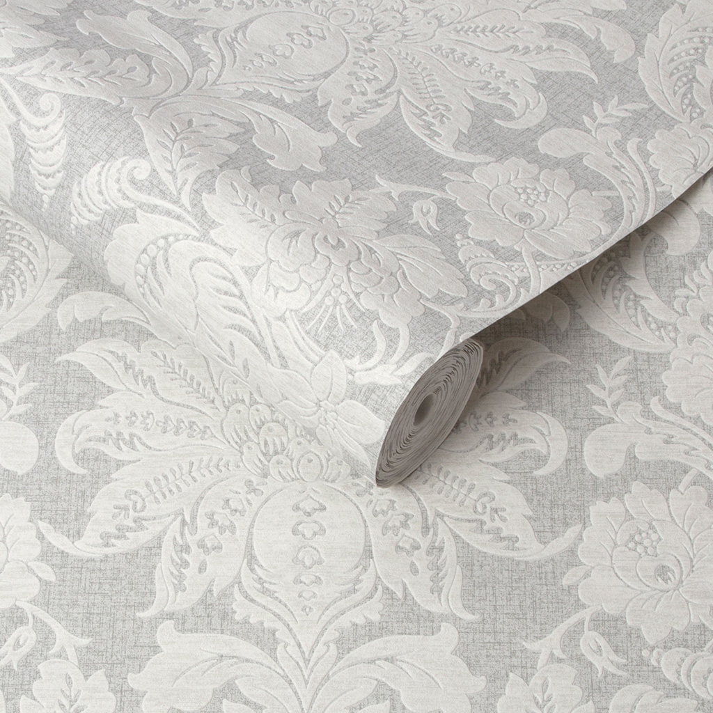 Venetian Damask Grey Wallpaper - Superfresco Easy