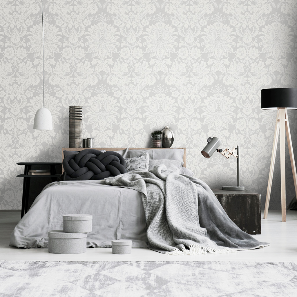 Damask Grey Wallpaper Superfresco Easy