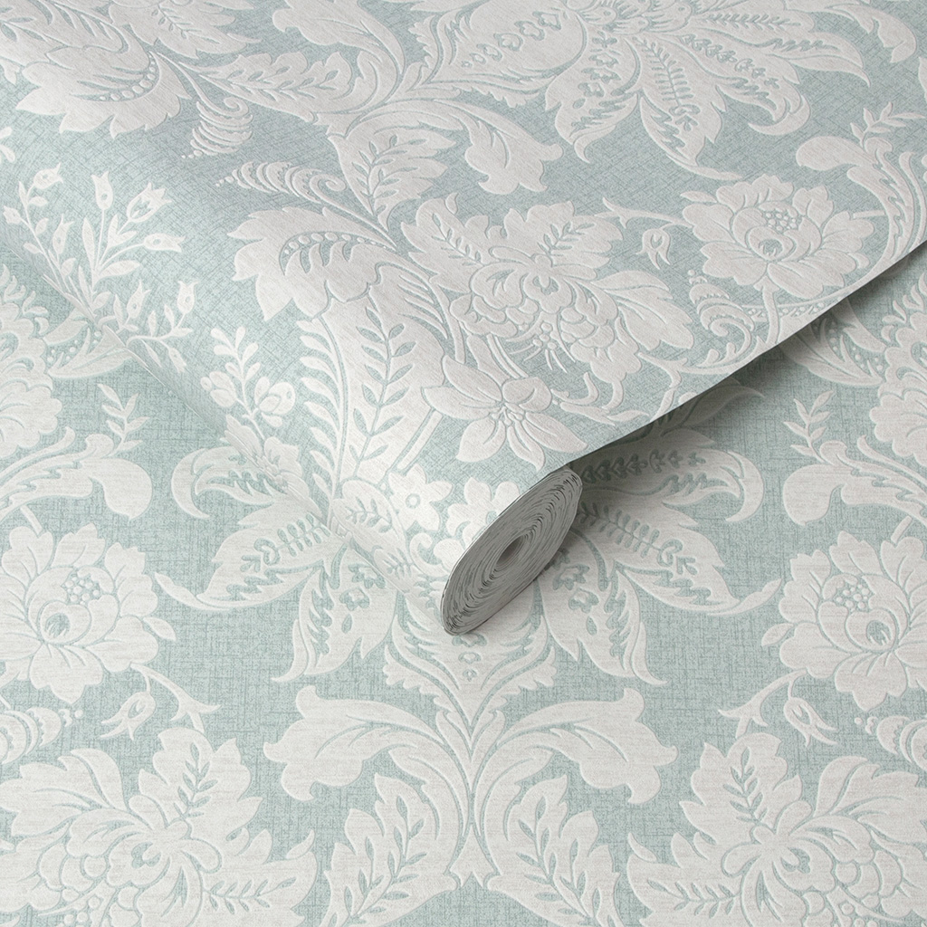 Venetian Damask Blue Wallpaper - Superfresco Easy